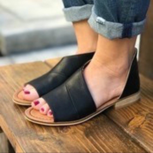 🌺🆕x2🎉HP🎉5⭐️Peep Toe Cut Sandals - Picture 4 of 6